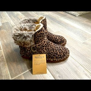 Bear Paw Brown Leopard Suede Boot